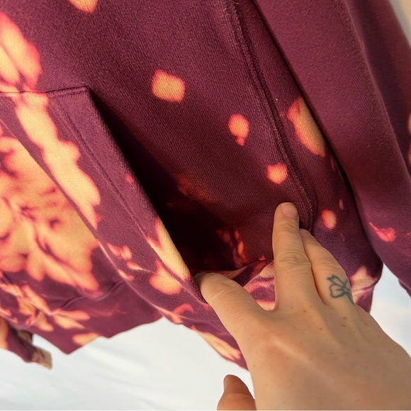 A.L.C tie dye burgundy hoodie L - Picture 5 of 10